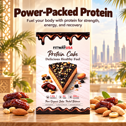 FitWay USA High Protein Cake with Dates & Peanuts - 100g