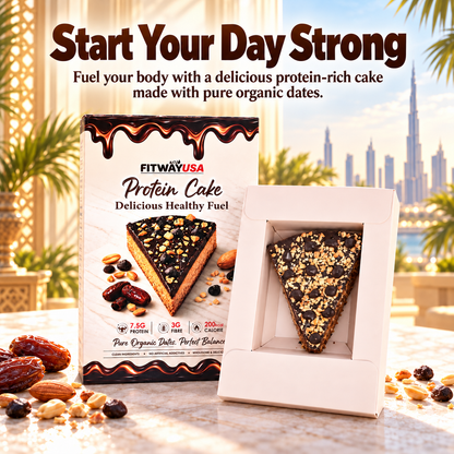 FitWay USA High Protein Cake with Dates & Peanuts - 100g