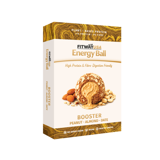 FitWay USA Energy Ball Booster Peanut, Almond & Date 100g | 11g Plant-Based Protein