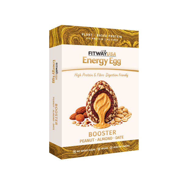 FitWay USA Energy Ball Booster Peanut, Almond & Date 100g | 11g Plant-Based Protein