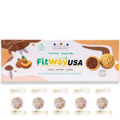FitWay USA Almond & Date Protein Ball with Cashew 50g | 6g Protein