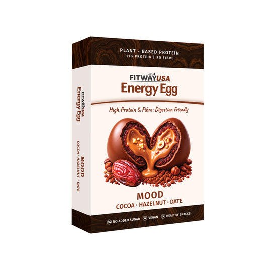 FitWay USA Mood Cocoa, Hazelnut & Date Energy Egg 100g | 11g Protein