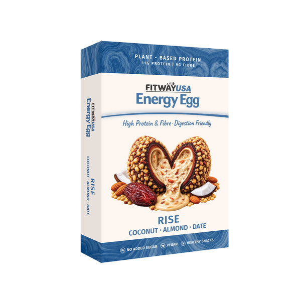 FitWay USA Energy Ball Rise Coconut, Almond & Date 100g | 11g Plant-Based Protein