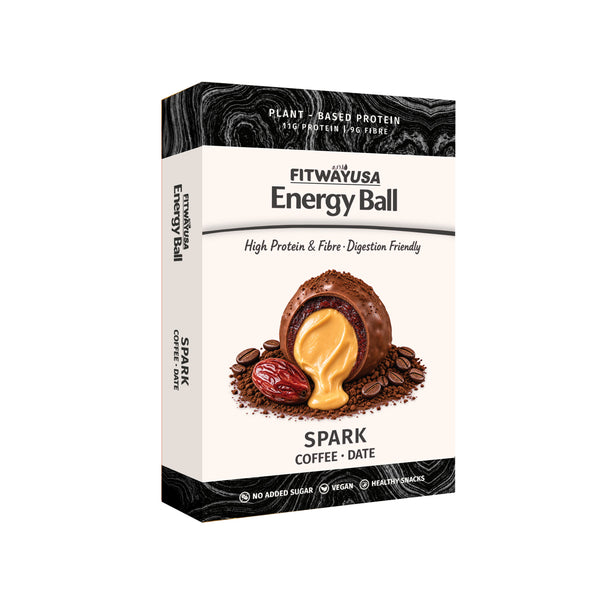 FitWay USA Energy Ball Spark Coffee & Date 100g | 11g Plant-Based Protein