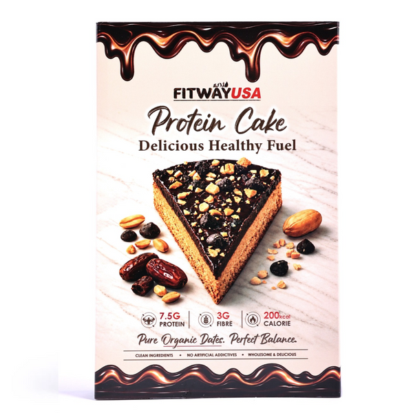 FitWay USA High Protein Cake with Dates & Peanuts - 100g