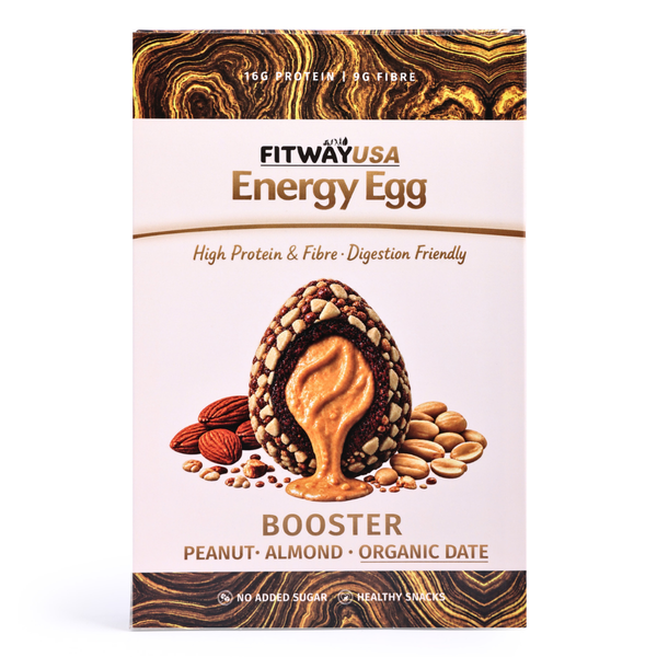 FitWay USA Booster Peanut, Almond & Date Energy Egg 100g | 11g Protein