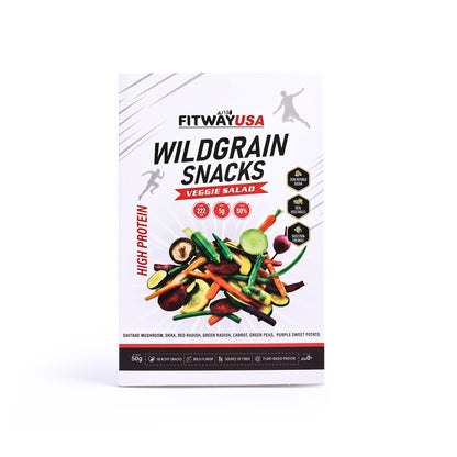 FitWay USA Wildgrain Veggie Salad Snacks 50g | 5g Plant-Based Protein