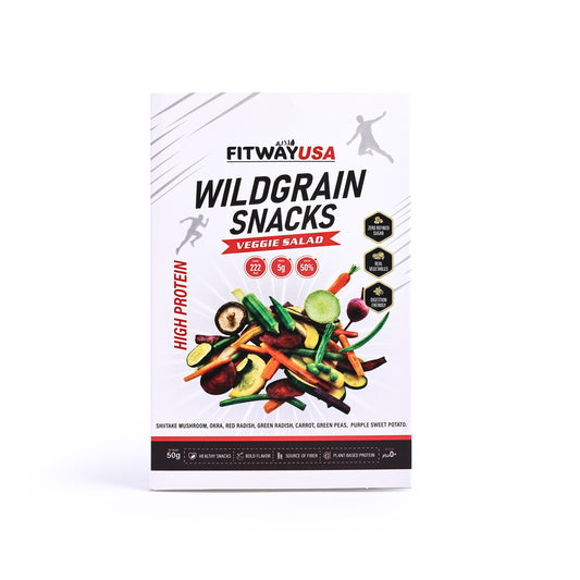 FitWay USA Wildgrain Veggie Salad Snacks 50g | 5g Plant-Based Protein